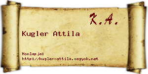 Kugler Attila névjegykártya